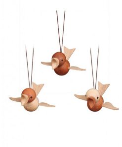 Behang Flugvögel 3er Set, groß natur