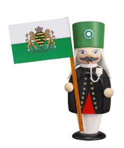 Räuchermann Bergmann mit Fahne