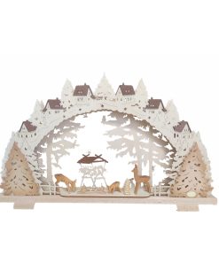Schwibbogen Wildfütterung, elek., beleuchtet LED