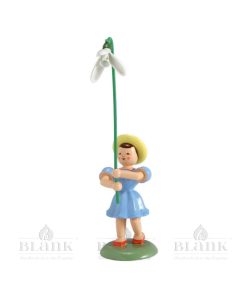 Blank Blumenkind mit Schneeglöckchen, farbig